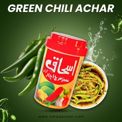 Green Chili Achar - Ishaq Achar